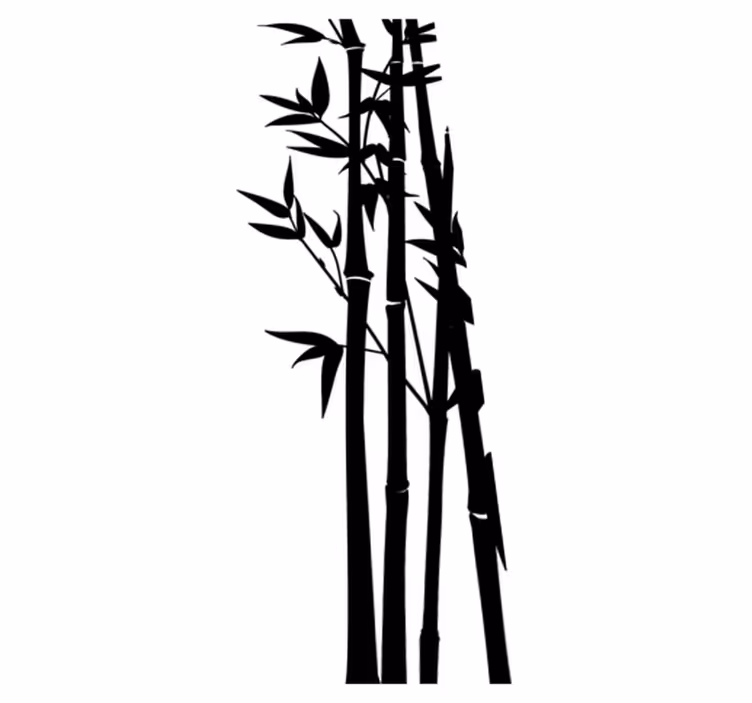 Vinyl rug bathroom bamboo shower screen sticker - TenStickers