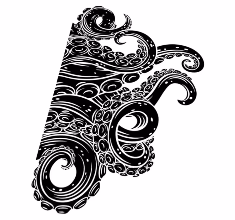 Vinyl rug bathroom octopus tentacles shower curtain - TenStickers