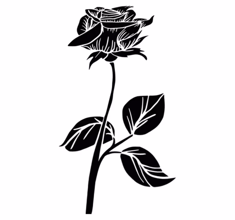Vinyl rug bathroom rose for shower curtain - TenStickers