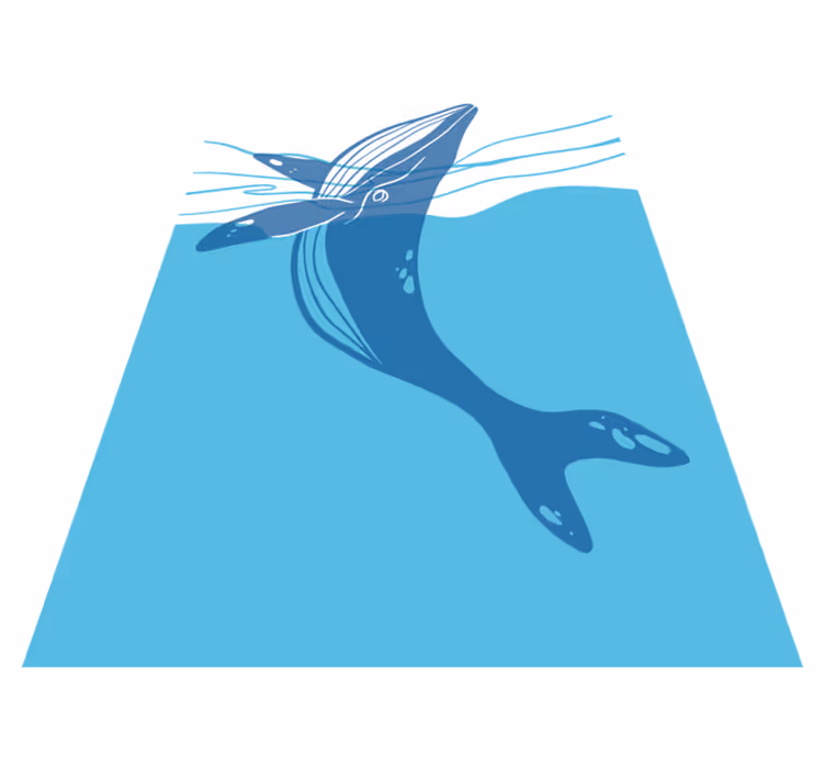 Vinyl rug bathroom whale shower screen decals - TenStickers