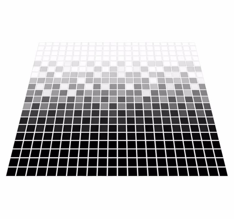 Vinyl rug bathroom miniature monochrome mosaics - TenStickers