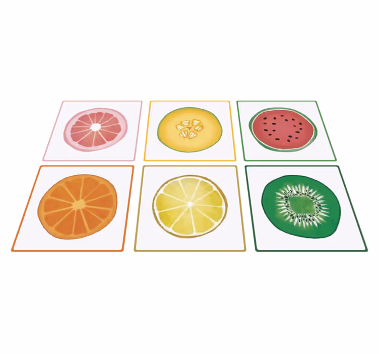 Sliced fruit kitchen vinyl rug - TenStickers