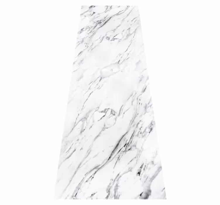 Kitchen vinyl rug in white marble design - TenStickers