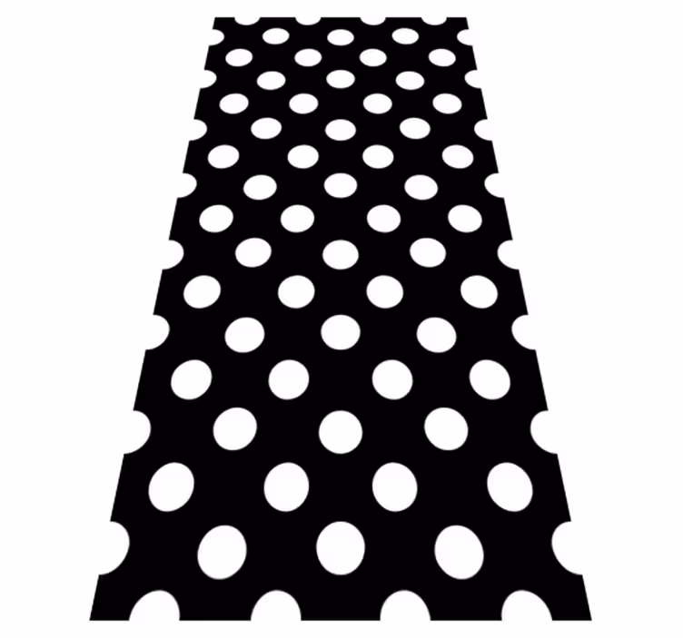 Kitchen vinyl rug with polka dot pattern - TenStickers