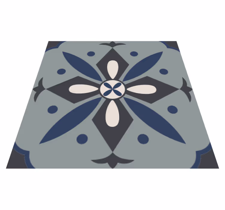Kitchen vinyl rug in hydraulic color tiles - TenStickers