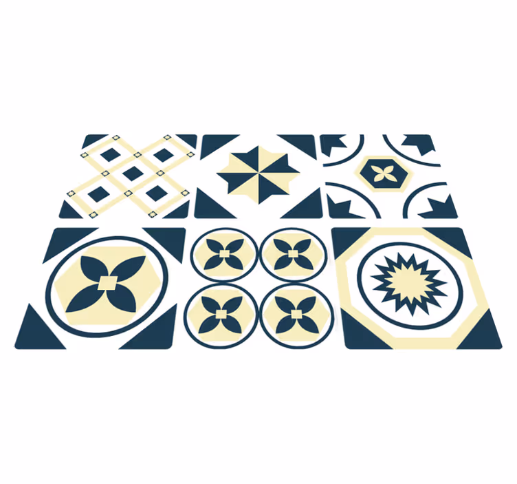 Kitchen vinyl rug with alionsa tiles design - TenStickers