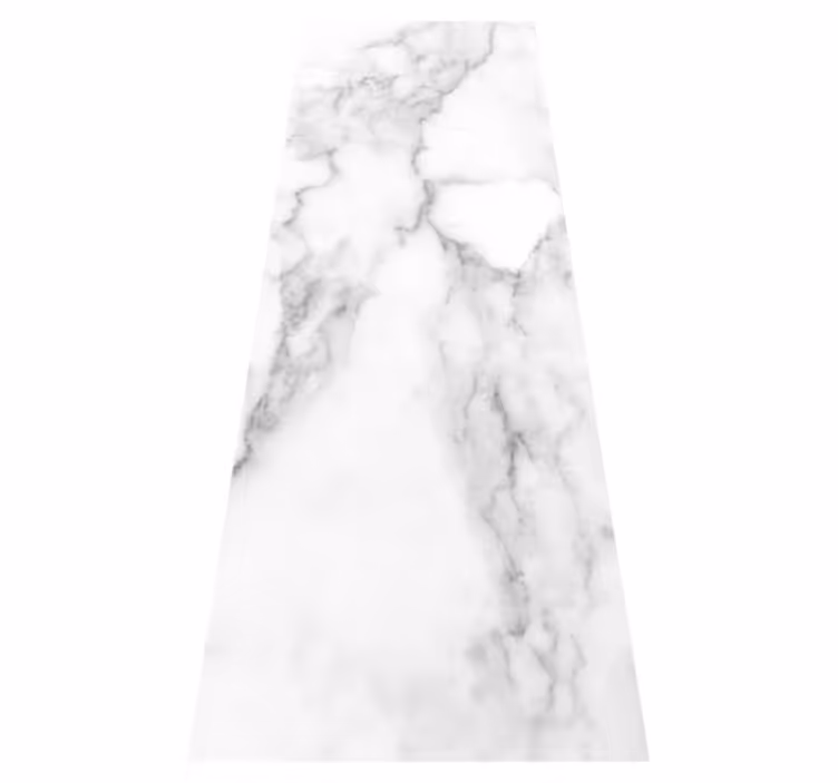 Kitchen vinyl rug in white marble texture - TenStickers
