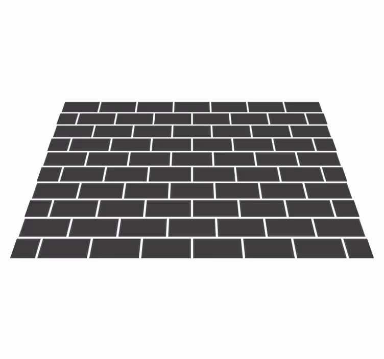 Kitchen vinyl rug dark brick pattern decal - TenStickers