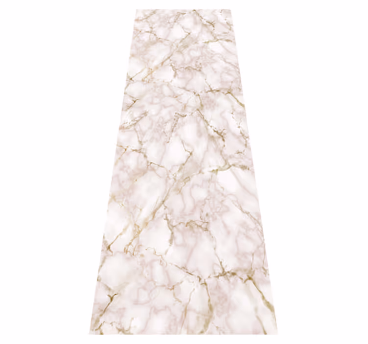 Pink marble kitchen vinyl rug - TenStickers