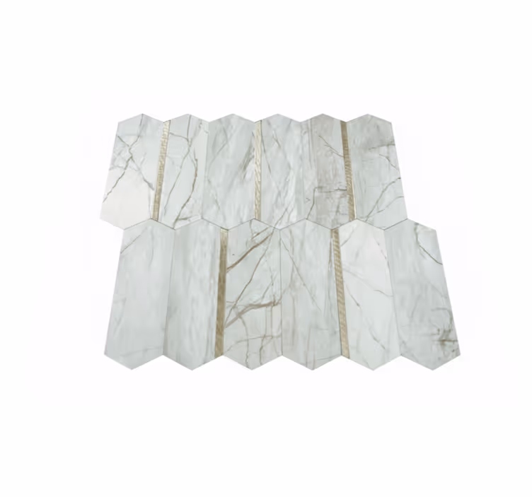 Kitchen vinyl rug in trendy marble design - TenStickers