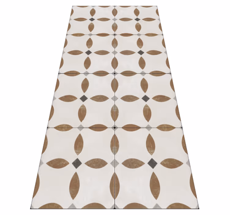 Kitchen vinyl rug with roman style tiles design - TenStickers