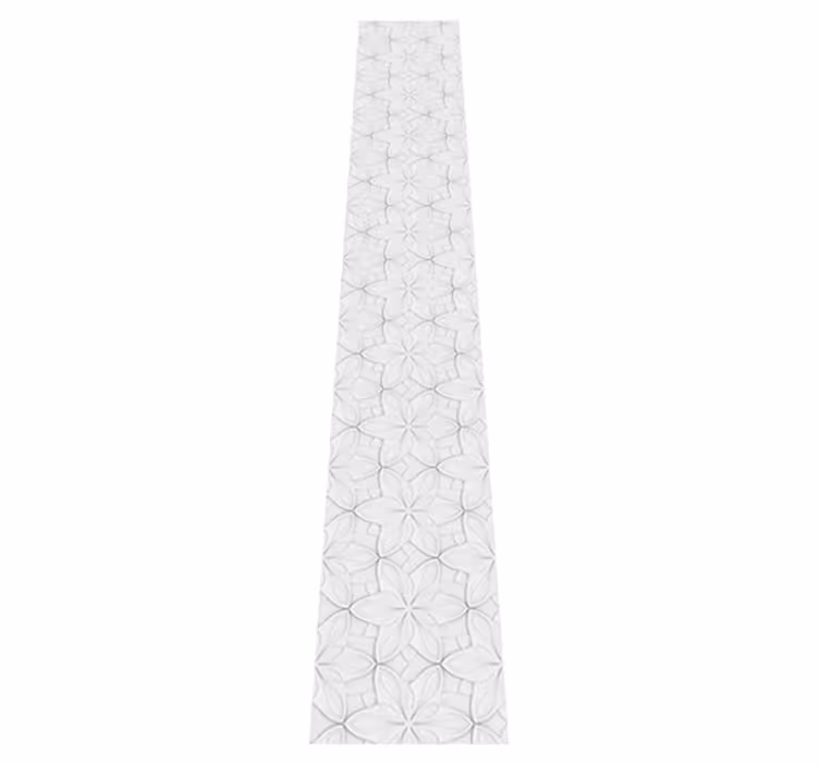 Kitchen vinyl rug with floral hexagon tiles - TenStickers