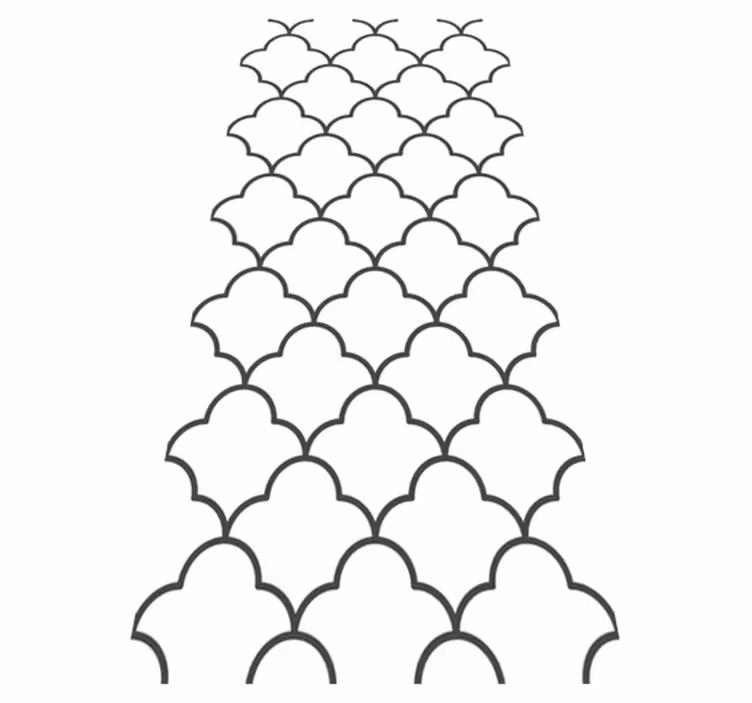 Kitchen vinyl rug in geometric moroccan design - TenStickers