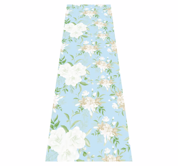 Wild floral grandmillennial bedroom vinyl rug - TenStickers