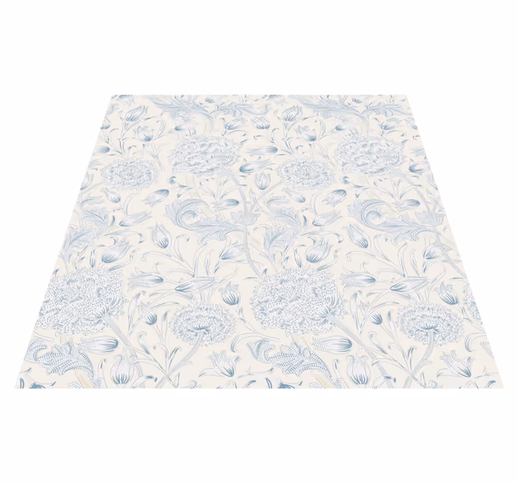 Bedroom vinyl rug with floral pattern design - TenStickers