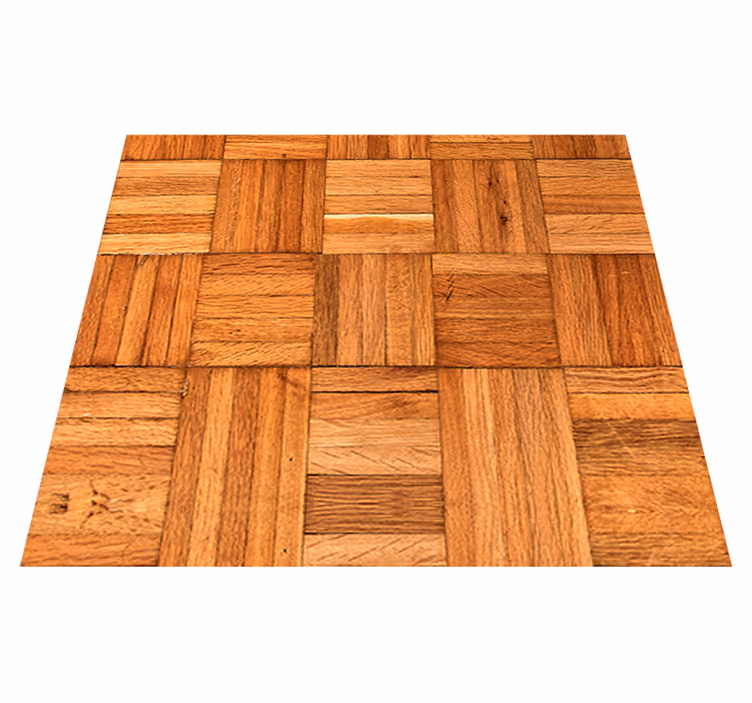 Office vinyl rug protected by the wooden weave - TenStickers