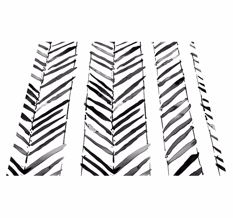 Office vinyl rug black and white geometric pattern - TenStickers