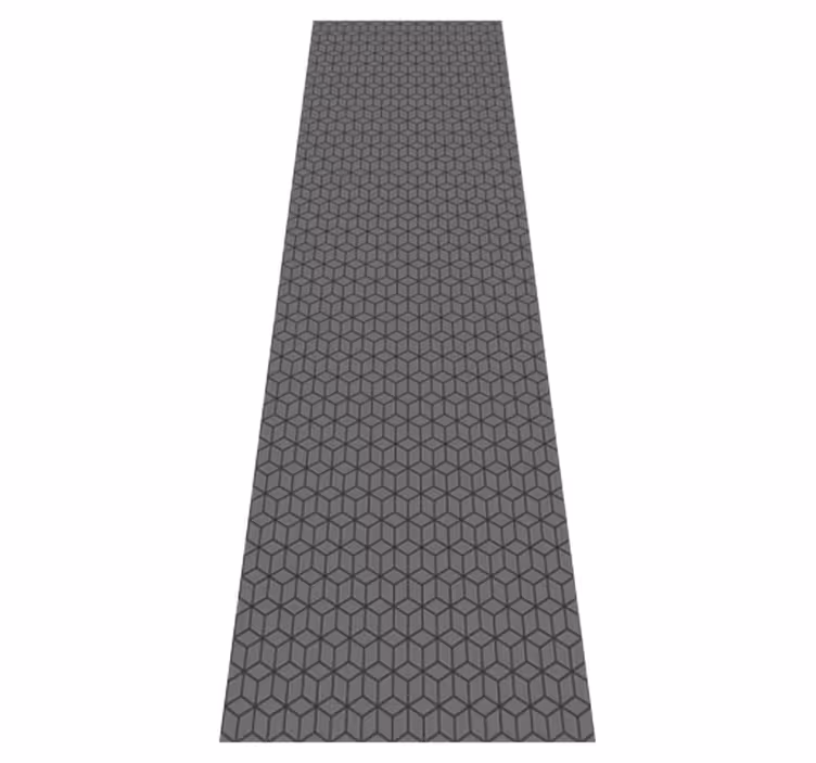 Office vinyl rug 3d gray cubes design - TenStickers