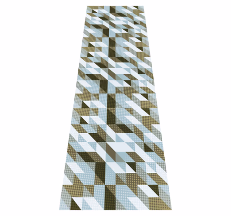 Office vinyl rug in modern triangles design - TenStickers