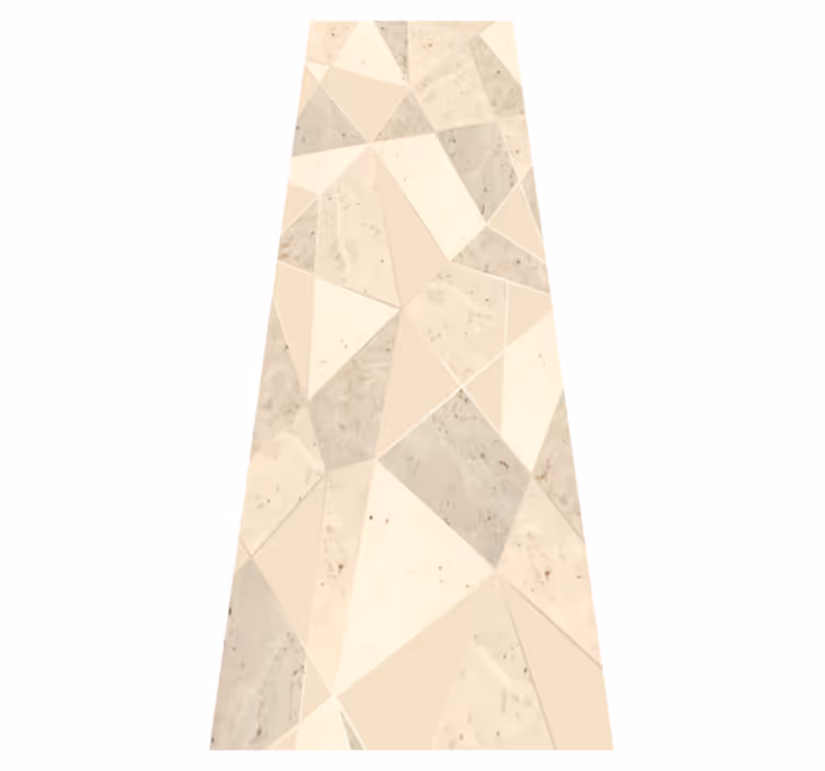 Office vinyl rug in 3d golden triangles design - TenStickers