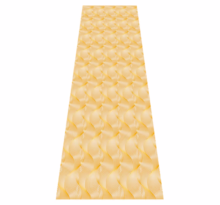 Office vinyl rug gold foil wave illusion - TenStickers