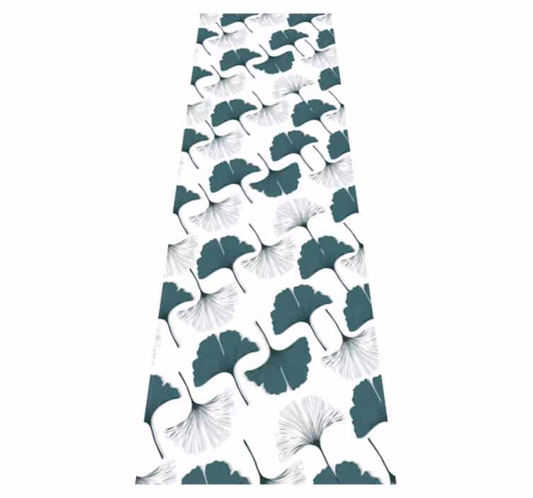 Office vinyl rug ginkgo leaves seamless design - TenStickers