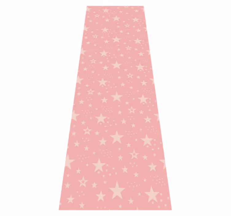 Bedroom vinyl rug with light pink stars on dark pink - TenStickers