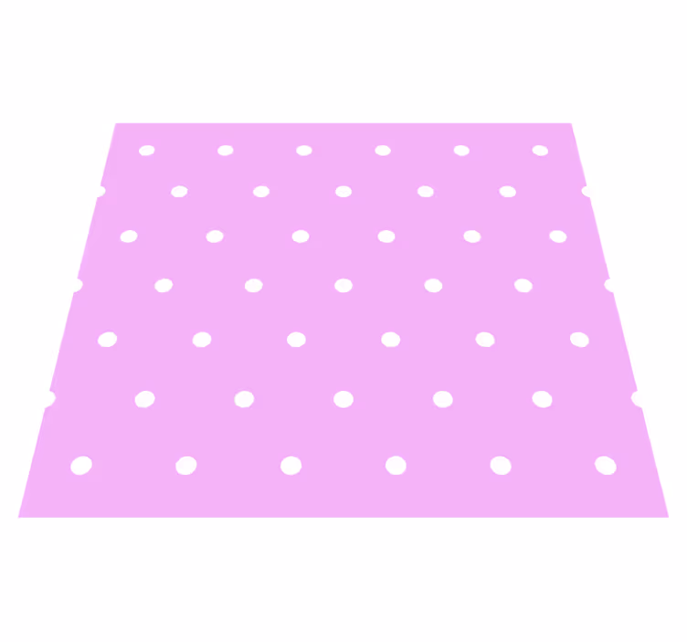 Bedroom vinyl rug with regular dots on pink background - TenStickers