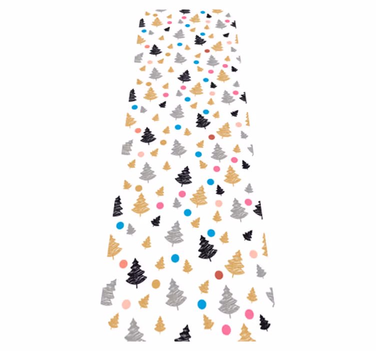 Bedroom vinyl rug with colorful dot tree design - TenStickers