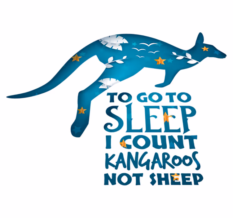 Bedroom vinyl rug sleepy count kangaroo - TenStickers