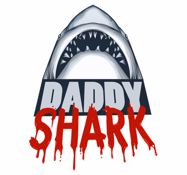 Daddy shark bedroom vinyl rug - TenStickers