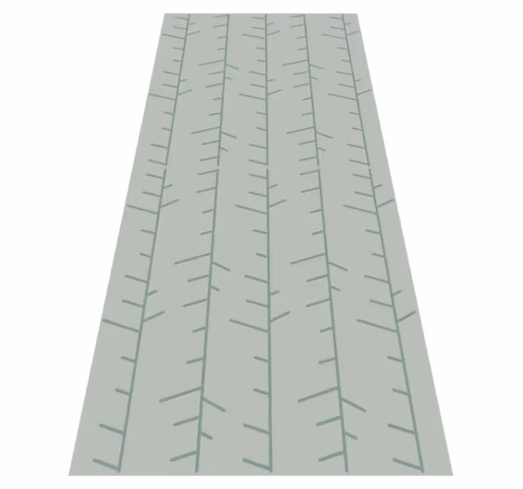 Nordic vinyl rug with mint green striped pattern - TenStickers