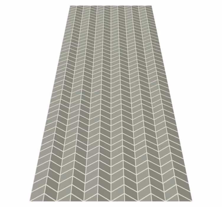 Nordic vinyl rug in scandinavian pastel green stripes - TenStickers