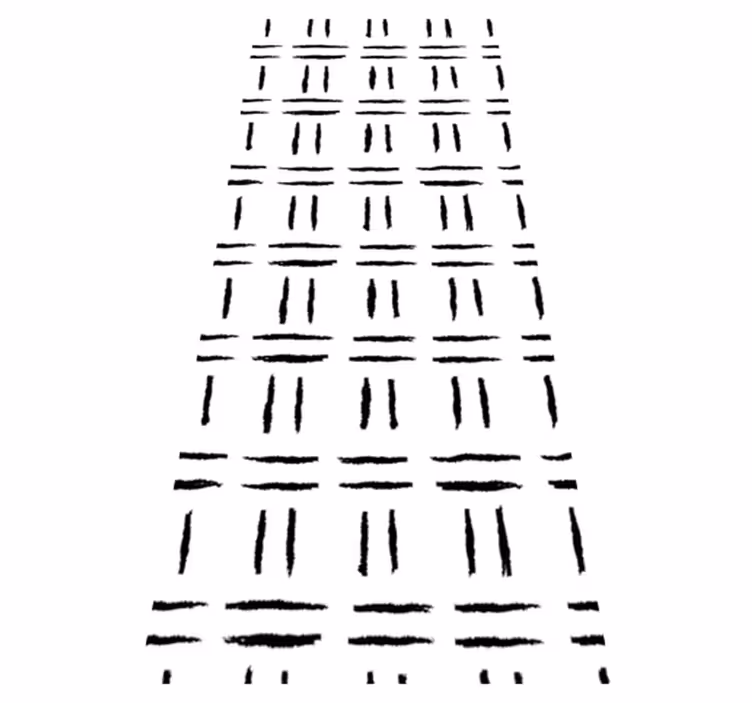 Nordic vinyl rug with irregular black lines pattern - TenStickers