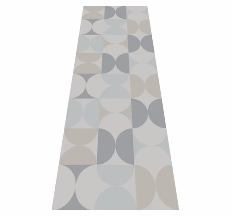 Nordic vinyl rug in pastel geometric pattern - TenStickers