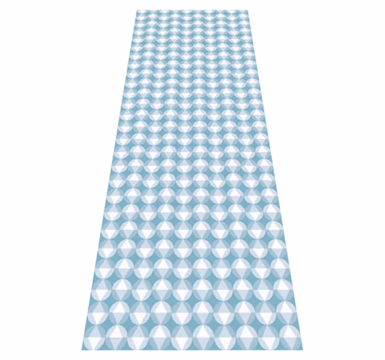 Nordic vinyl rug in blue pattern design - TenStickers