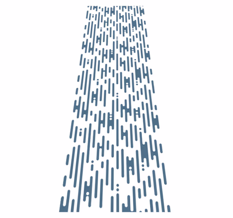 Nordic vinyl rug with blue irregular japandi design - TenStickers