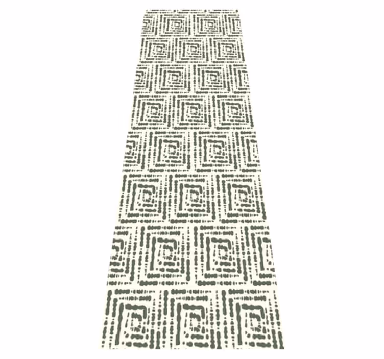 Nordic vinyl rug with green japandi design - TenStickers