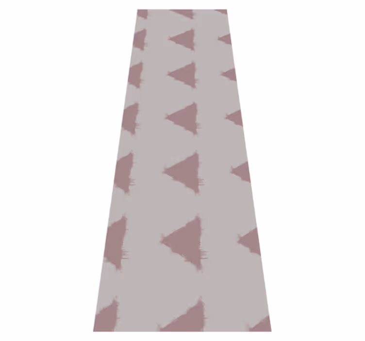 Nordic vinyl rug in beige japandi triangle pattern - TenStickers