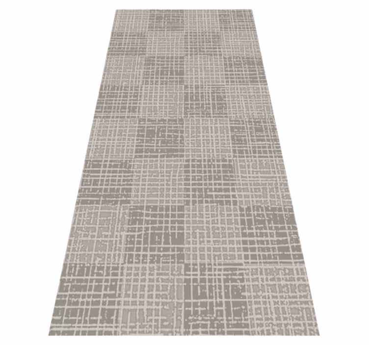 Nordic vinyl rug in scandinavian ash gray square pattern - TenStickers