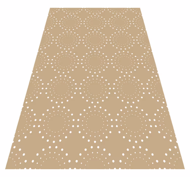 Nordic vinyl rug light beige with white circles - TenStickers