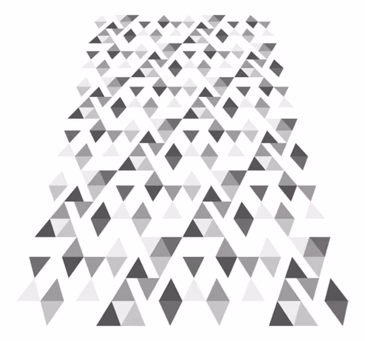 Nordic vinyl rug light grey and white triangle pattern - TenStickers