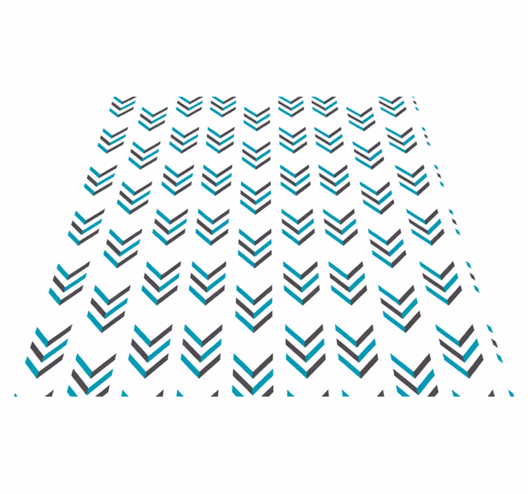 Nordic vinyl rug with blue arrows - TenStickers