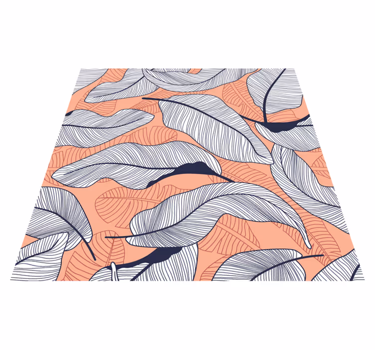 Tropical leaves nature vinyl rug - TenStickers