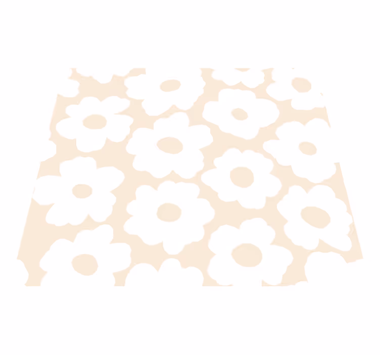 Nature vinyl rug white poppy - TenStickers