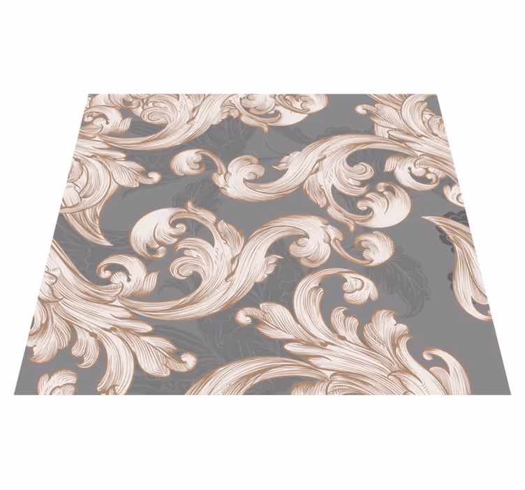 Vintage vinyl rug in soft gray wallpaper design - TenStickers