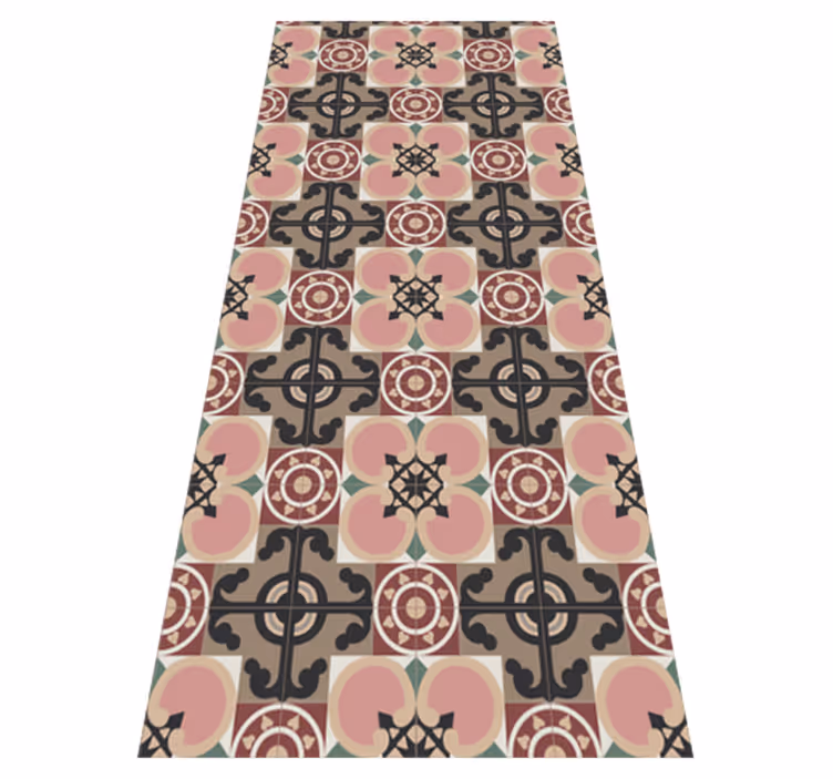 Vintage vinyl rug toledo tiles design - TenStickers