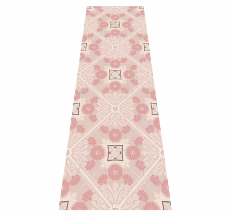 Vintage vinyl rug with pastel retro pattern - TenStickers