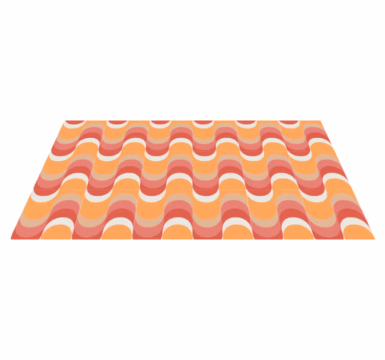 Vintage vinyl rug 70's retro wave design - TenStickers
