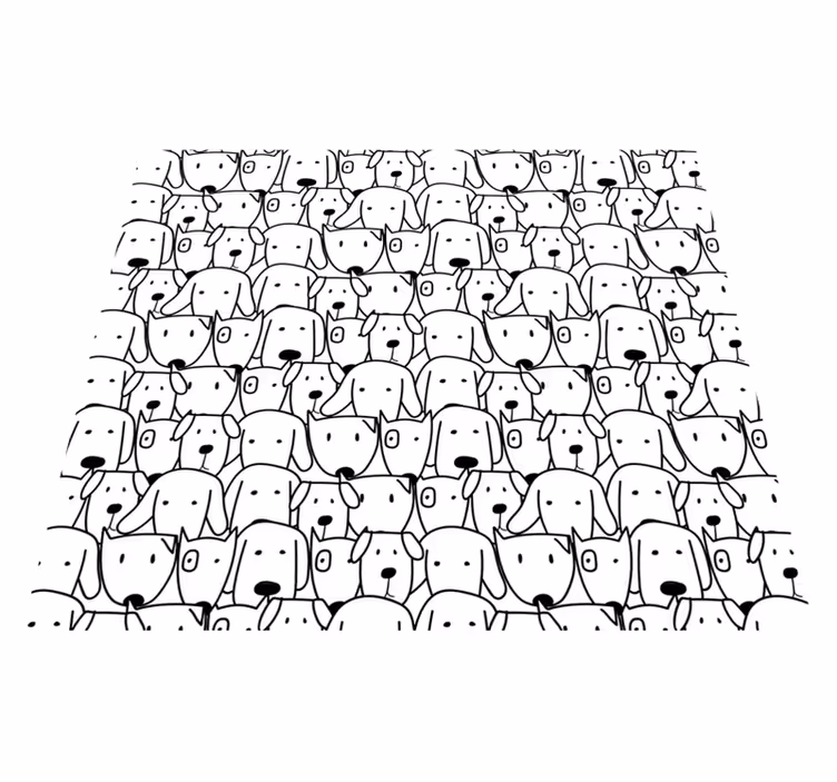 Animal vinyl rug cute dog pattern - TenStickers